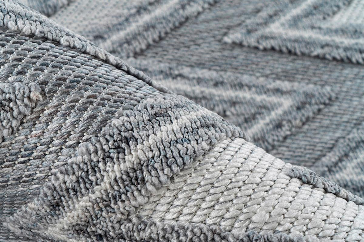 Teppich Grau/Weiß Sarai 160x230 cm - Weiß/Grau, KONVENTIONELL, Textil (160/230cm) - Kayoom