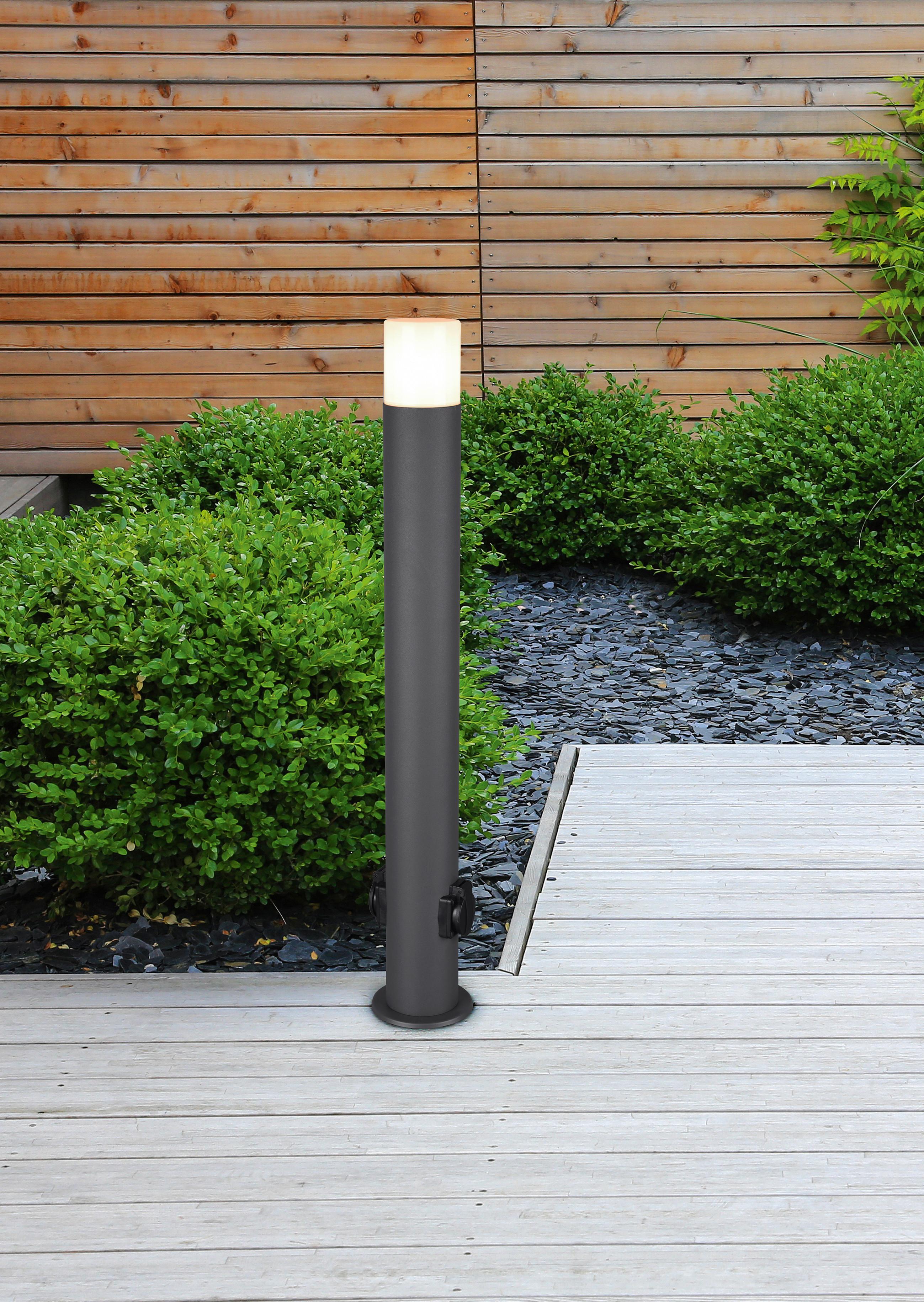 Wegeleuchte Hoosic 28w Metall Kunststoff - Anthrazit/Weiß, Design, Kunststoff/Metall (8,5/80cm) - Trio Leuchten