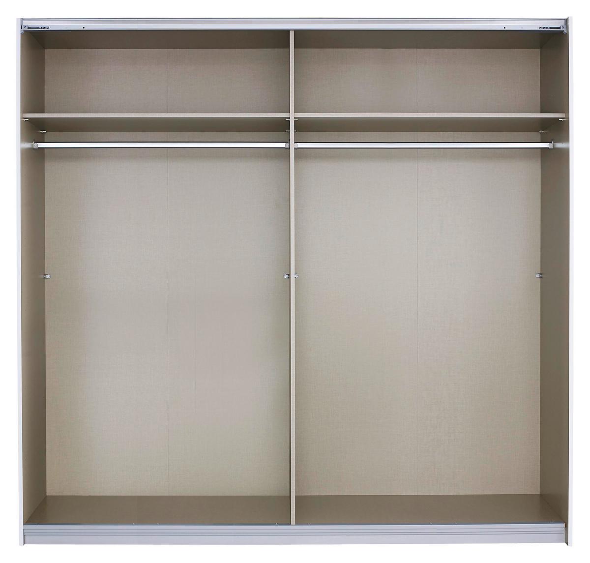 Drehtürenschrank Mit Spiegel 181cm Borneo, Grau/Weiß - Weiß/Grau, Basics, Holzwerkstoff (181/210/54cm) - Rauch Möbel