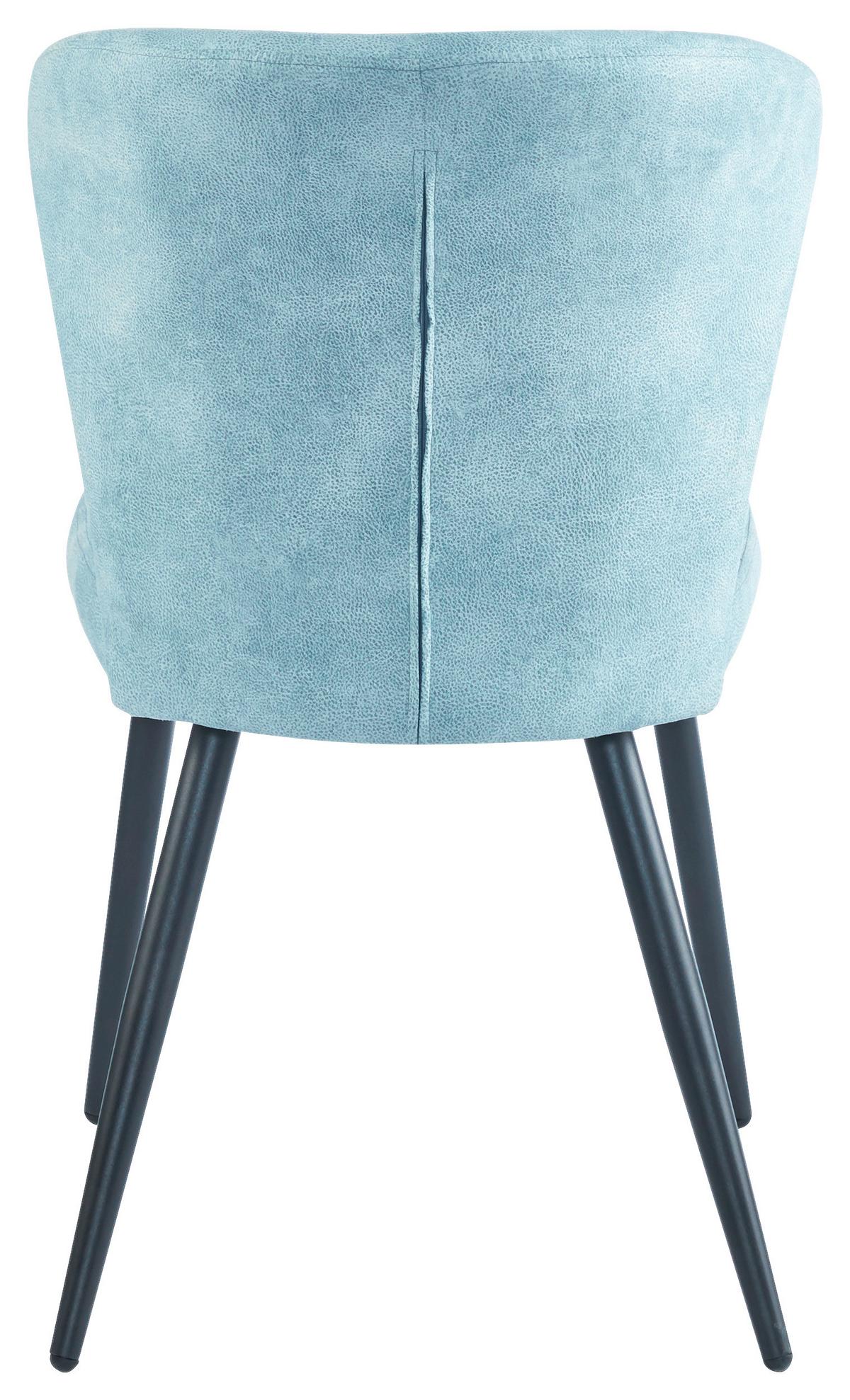 Židle Lynn modrá - modrá/černá, Moderní, kov/textil (51/86/65cm) - Mömax