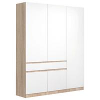 Nyílóajtós Szekrény Gen Ii 150/200 Cm - Sonoma tölgy/fehér, Basics, faalapú anyag (150/200/52cm)