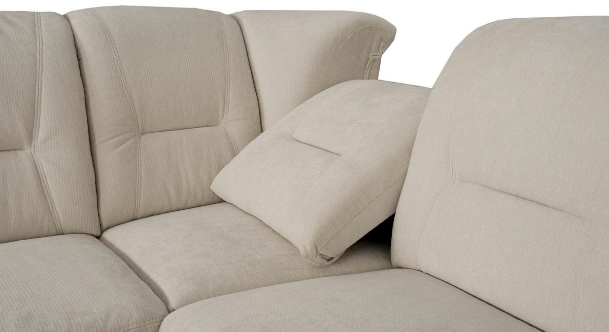 ECKSCHLAFSOFA Rafael, Creme S: 279x224cm - Beige/Creme, Trend, Textil (279/224cm)