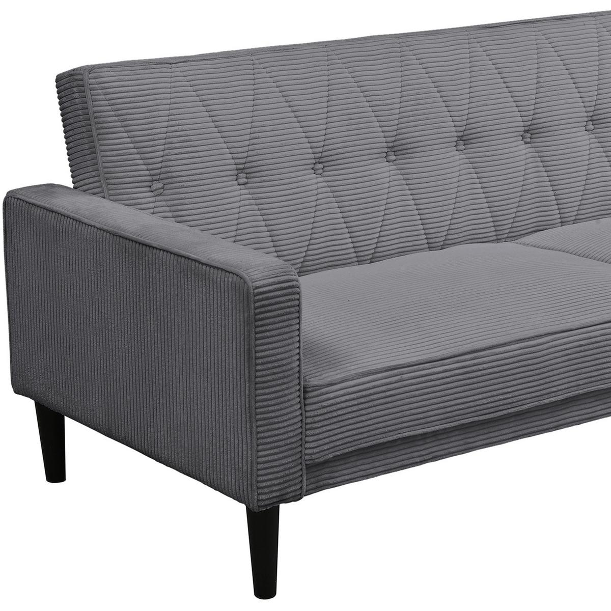 Schlafsofa Aarhus Grau, mit Schlaffunktion - Braun/Grau, Basics, Textil (213/81/86cm) - Livetastic