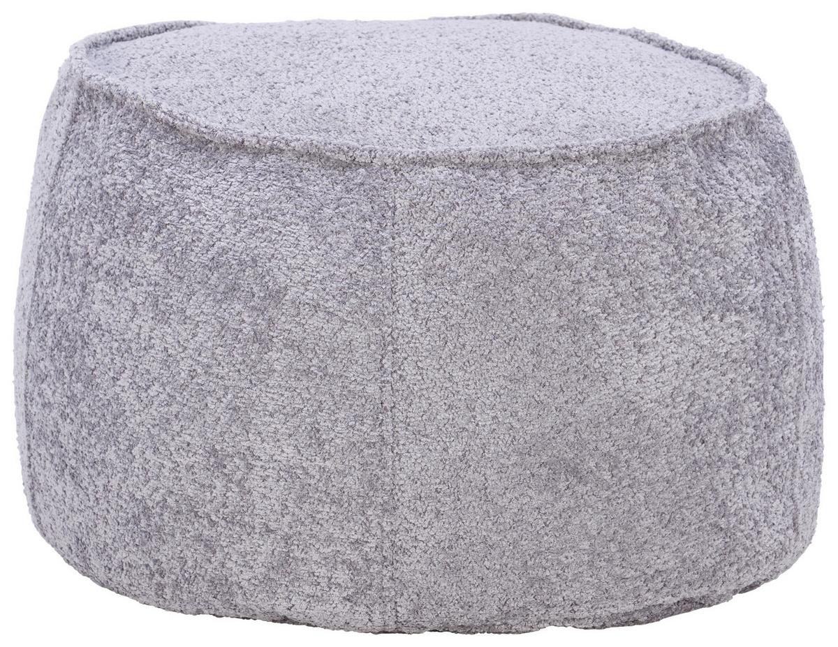 Hocker Lycylla Polyester Dunkelgrau Sitz Gepolstert - Dunkelgrau, MODERN, Textil (38/60cm)