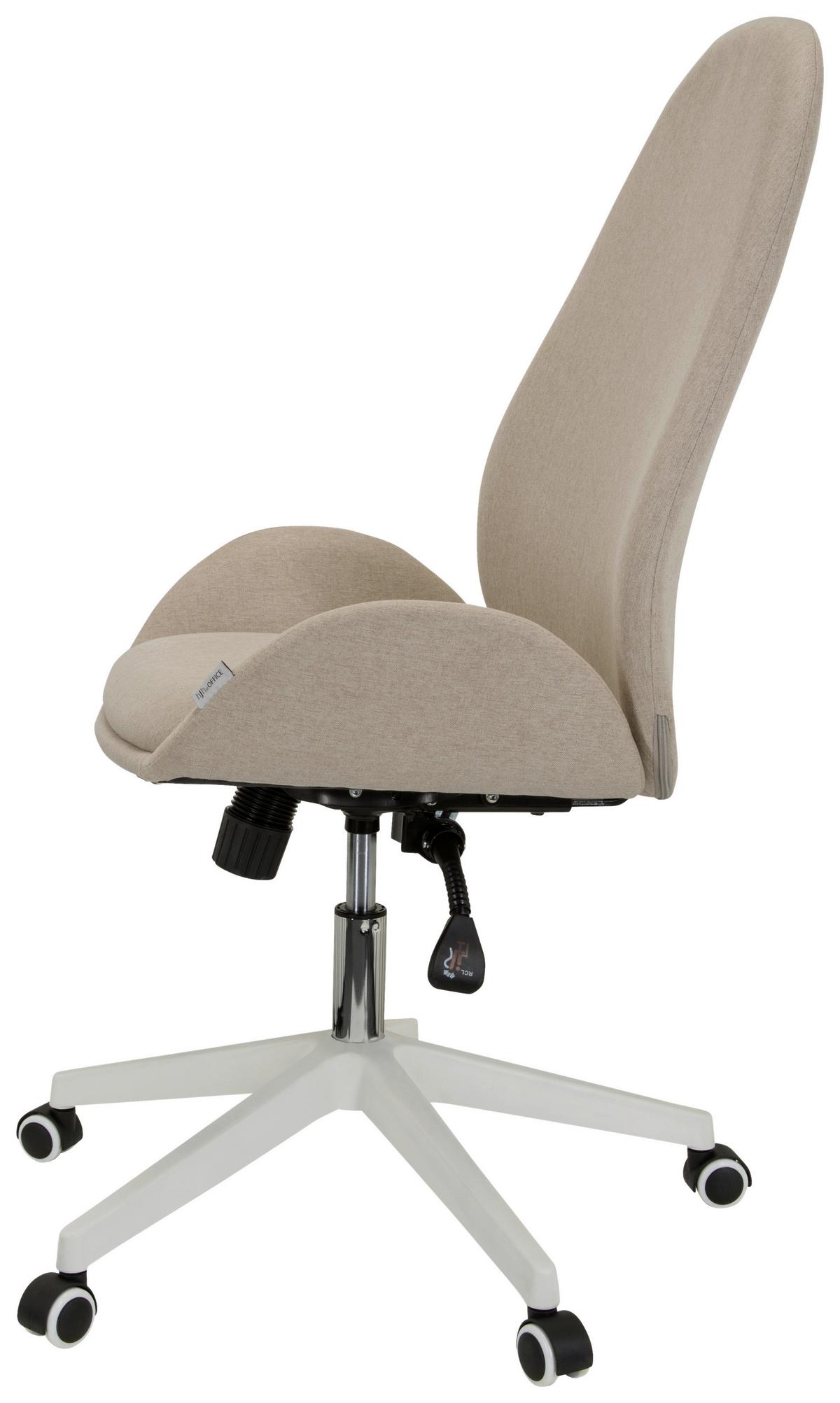 Drehstuhl Avea i mit Wippfunktion Beige - Beige/Weiß, Basics, Kunststoff/Textil (56/104/58cm) - MID.YOU