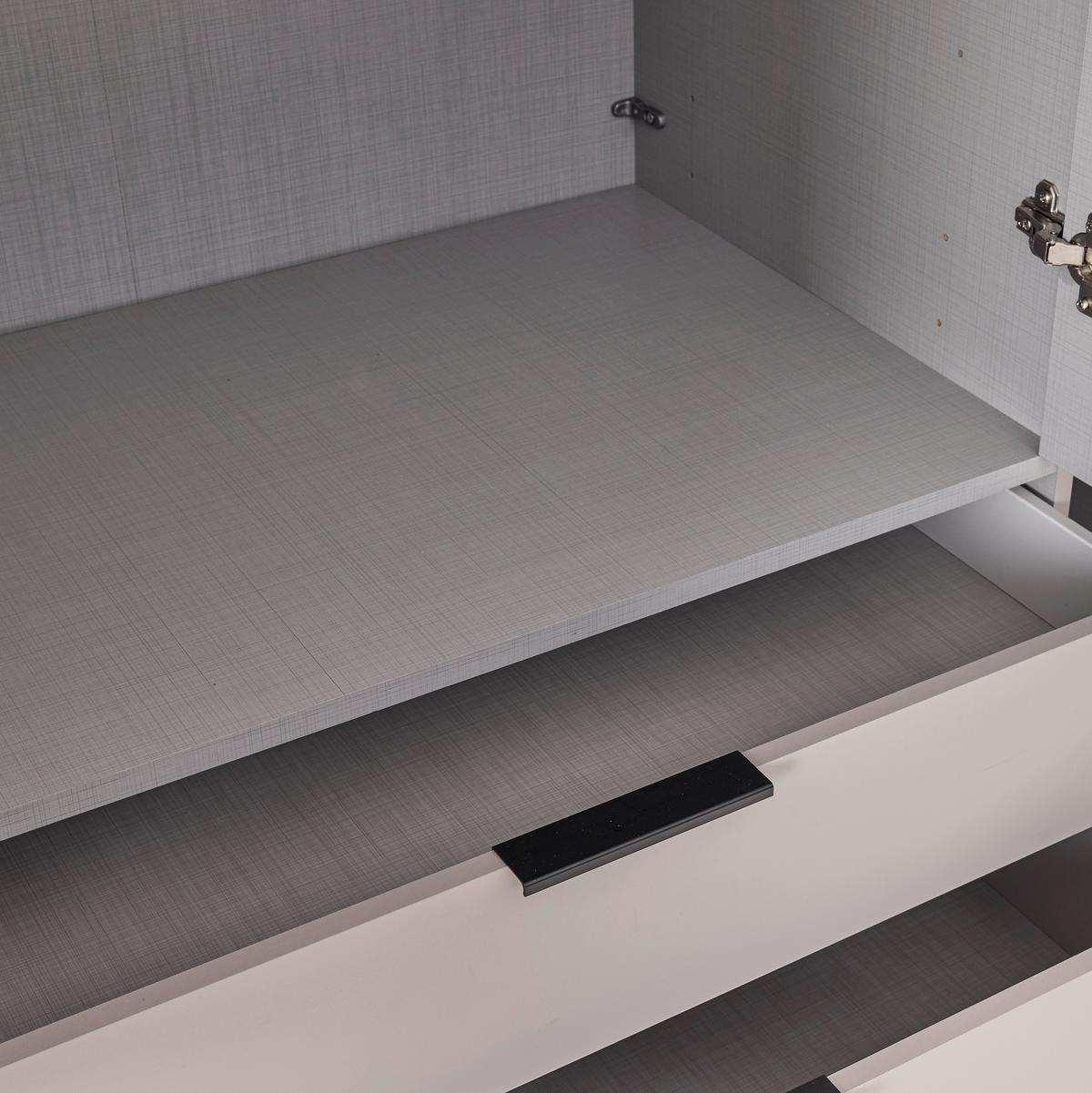 Šatníková skriňa NEW YORK - čierna/sivá, Konventionell, kov/kompozitné drevo (180/236/58cm)