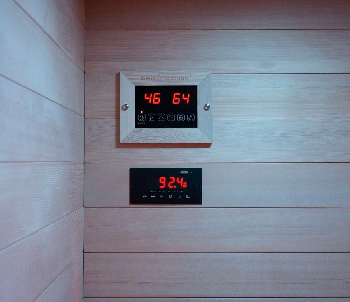 Infrarotkabine 1 Person 90,5x195x100 cm Ruby - Naturfarben, Basics, Holz (90,5/195/100cm) - Sanotechnik