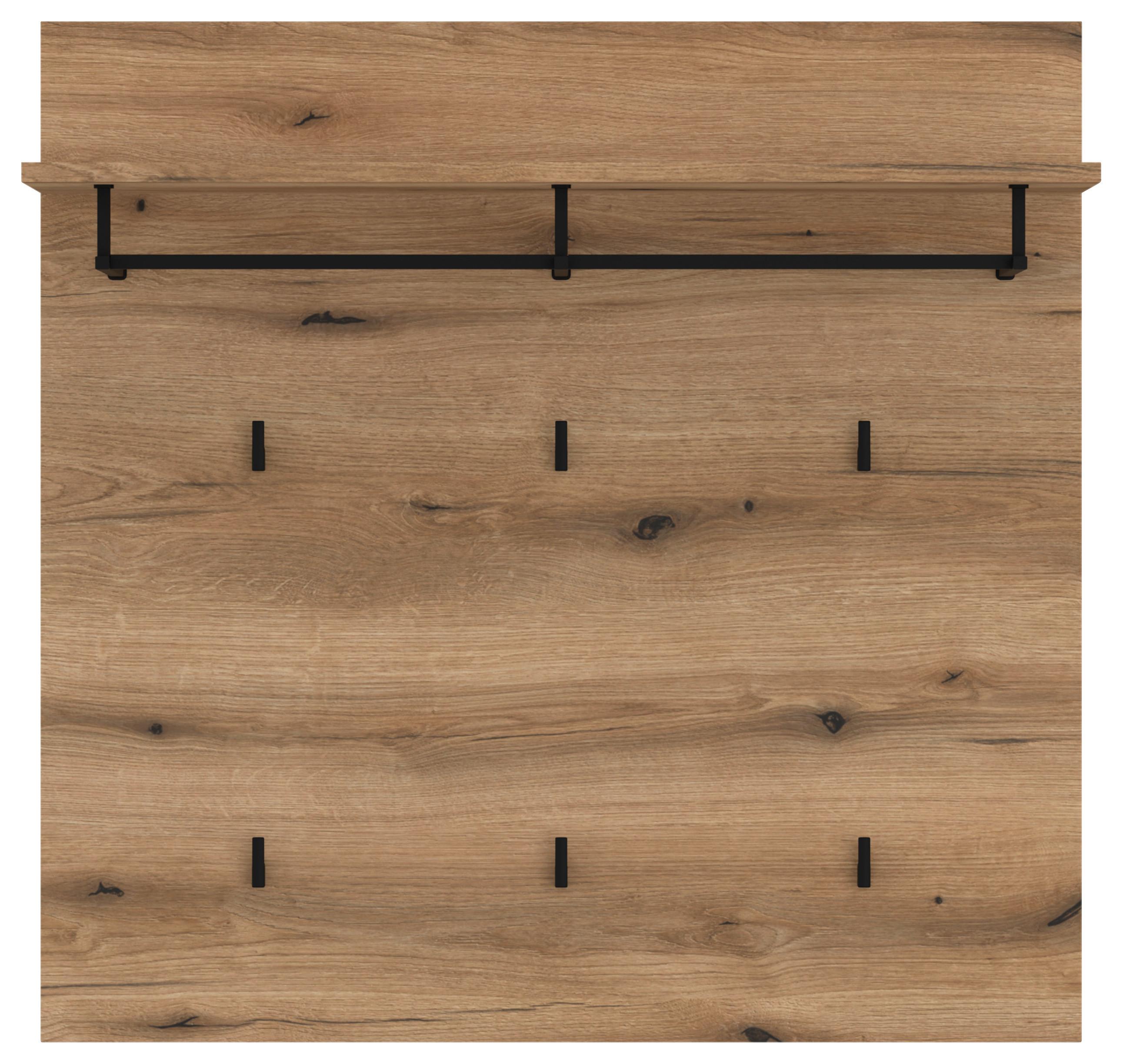 Garderobenpaneel Delamar - Eichefarben, Trend, Holzwerkstoff (88,2/86,5/28cm)
