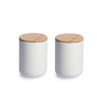 VORRATSDOSENSET Weiß, Ø/H: ca. 10x14 cm - Weiß, Basics, Keramik (10/13,5cm) - Zeller Present