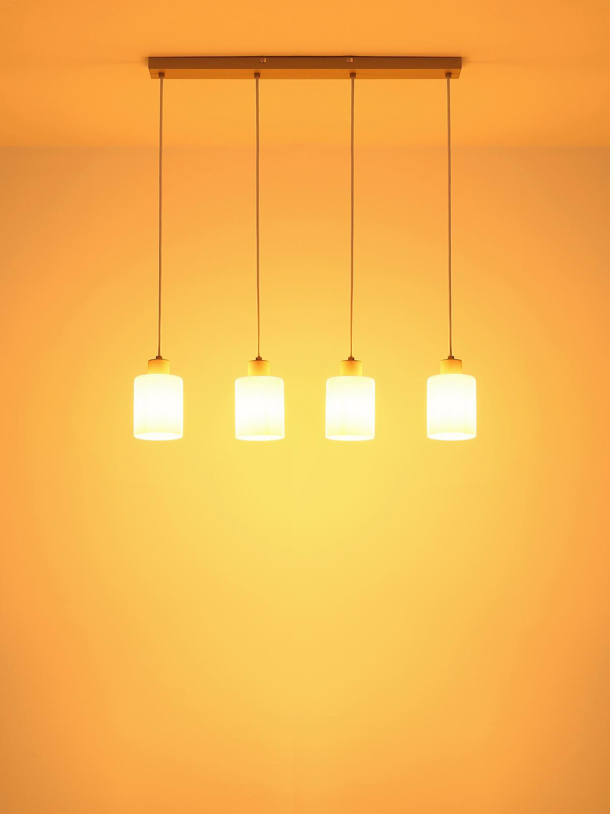 Függőlámpa 54114-4h Trent - fekete/szürke, Design, műanyag/üveg (70/10/120cm) - Globo