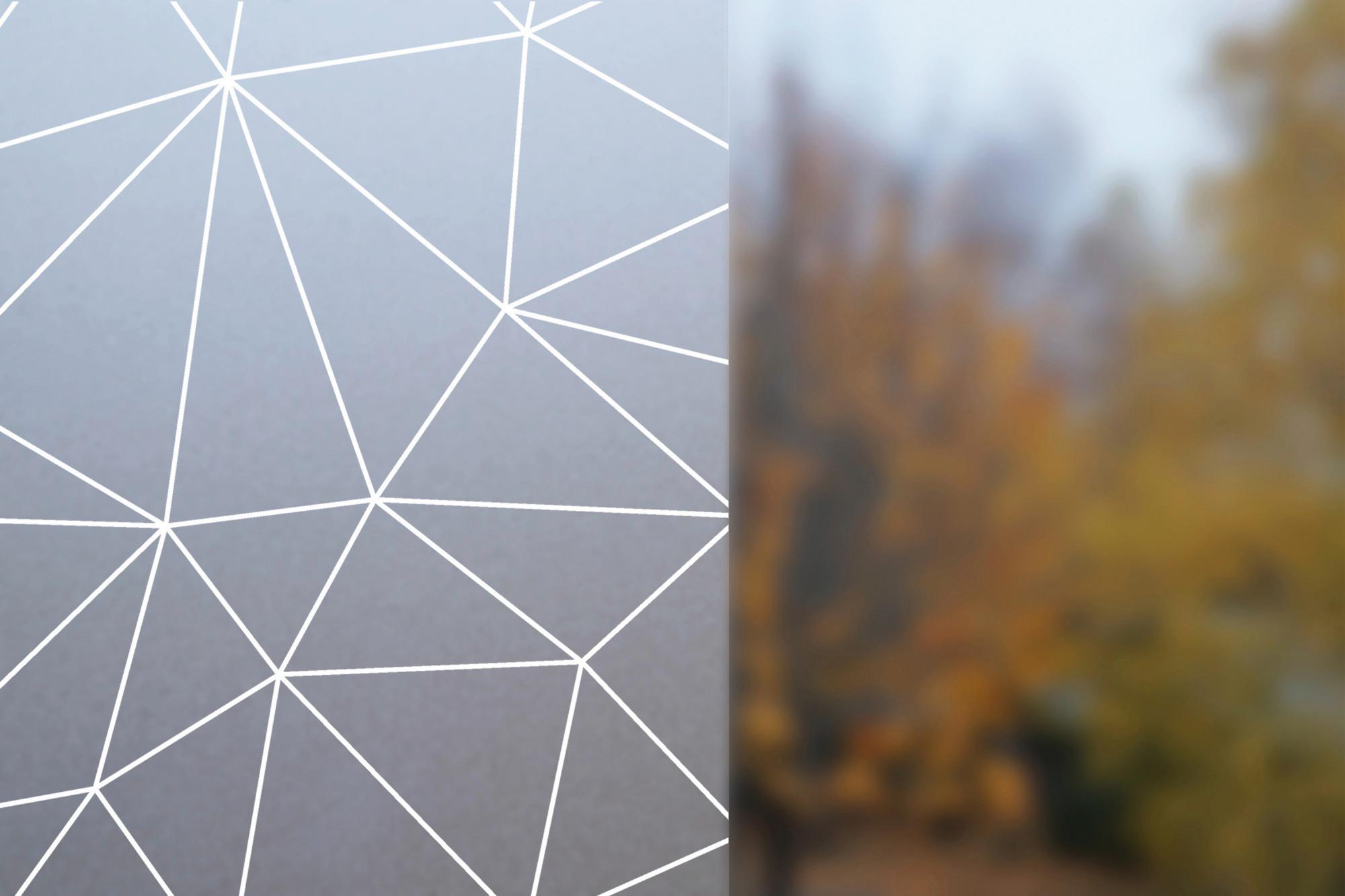 Sichtschutzfolie FF VP Polygon Transparent - Transparent, Basics, Kunststoff (45/150cm)