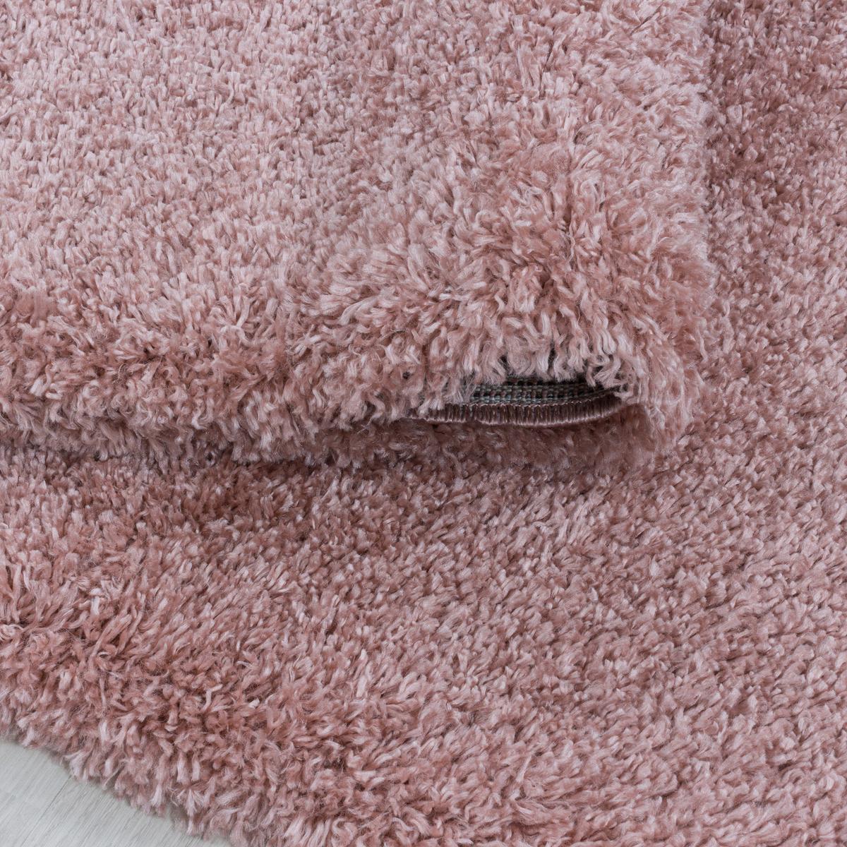 Hochflor Teppich Rosa Fluffy 200x290 cm - Rosa, Basics, Textil (200/290cm)