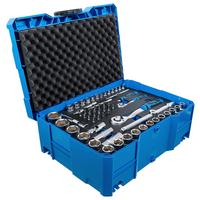 Steckschlüsselsatz Hammer-Zangen-Schraubendreher - Blau, Basics (41,8/30,3/16,6cm)