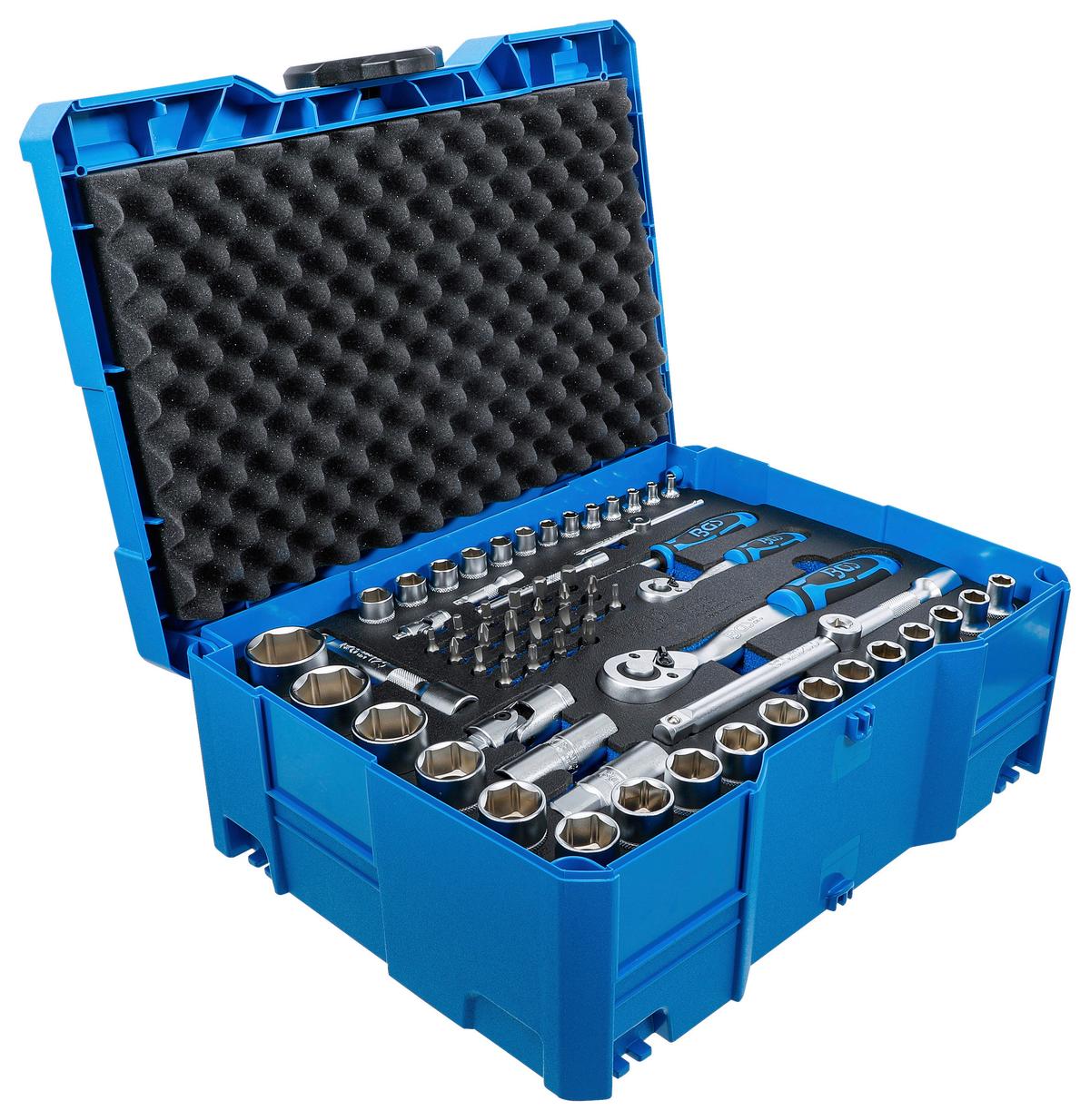 Steckschlüsselsatz Hammer-Zangen-Schraubendreher - Blau, Basics (41,8/30,3/16,6cm)