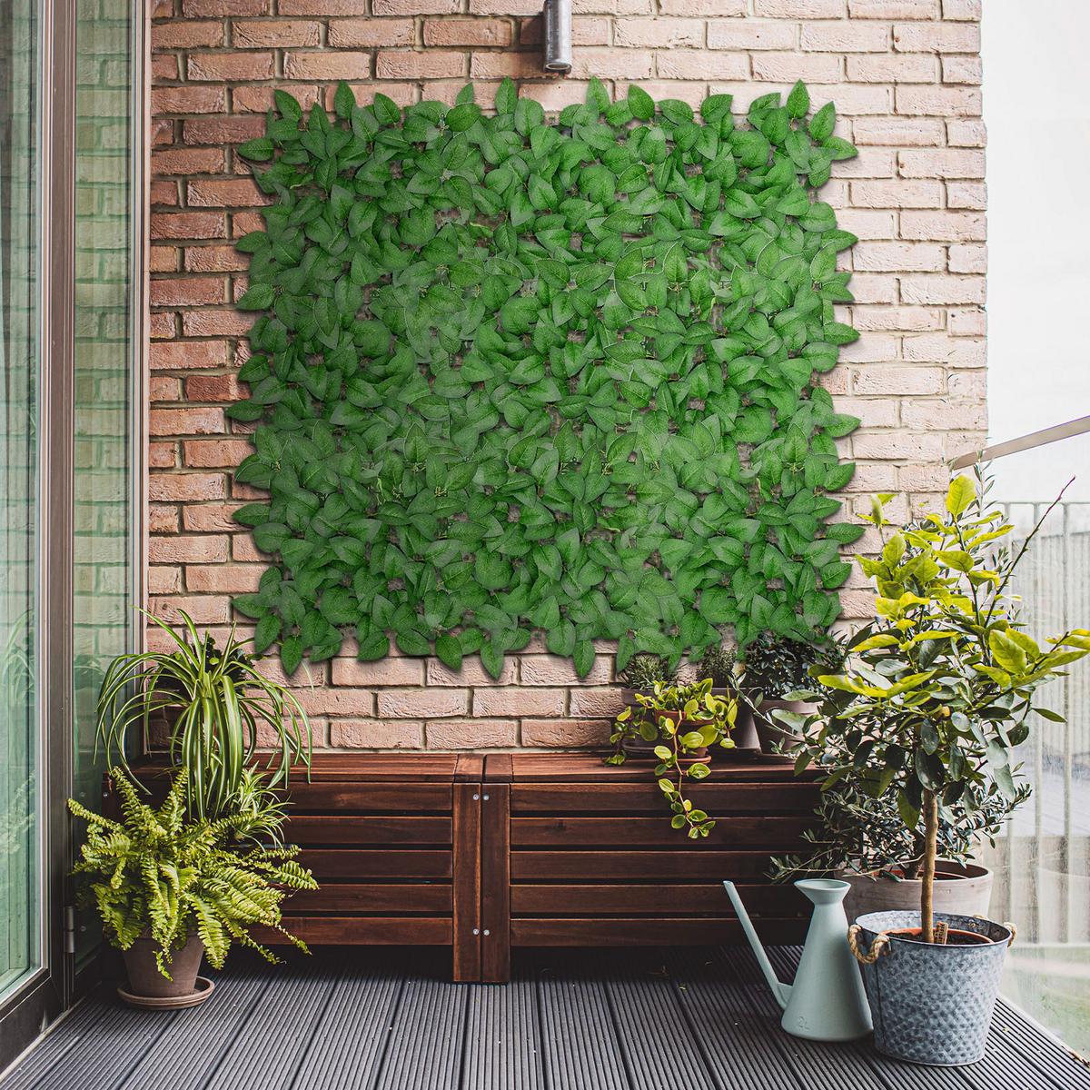 WANDVERKLEIDUNG KUNSTPFLANZE - Dunkelgrün/Grün, Trend, Kunststoff (33/33cm) - Floordirekt