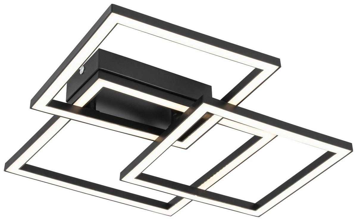 Stropné LED svietidlo Timre TIMRE - čierna, Modern, kov/plast (45,3/43,5/7,3cm) - Mömax