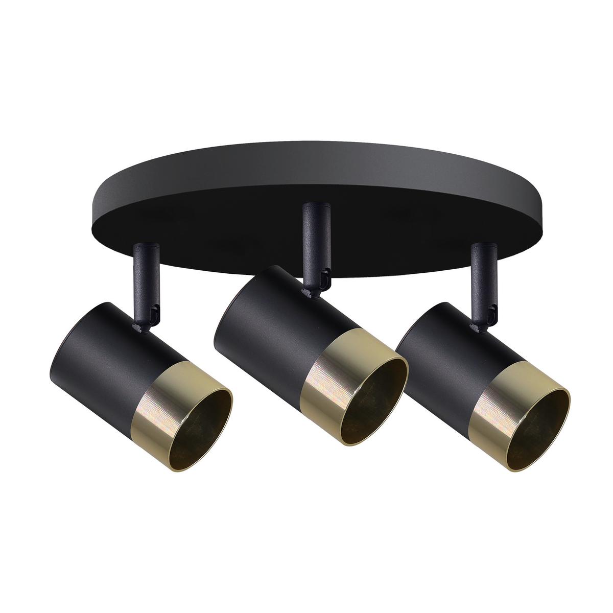 Deckenleuchte 98-27443 Tobi - Goldfarben/Schwarz, Design, Metall (32/32/14cm)