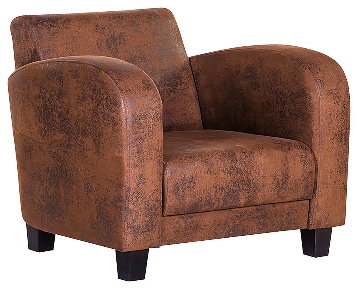 Sitzgarnitur Antis Braun B: 92 Cm - Dunkelbraun/Braun, Design, Textil (92/80/89cm) - Livetastic