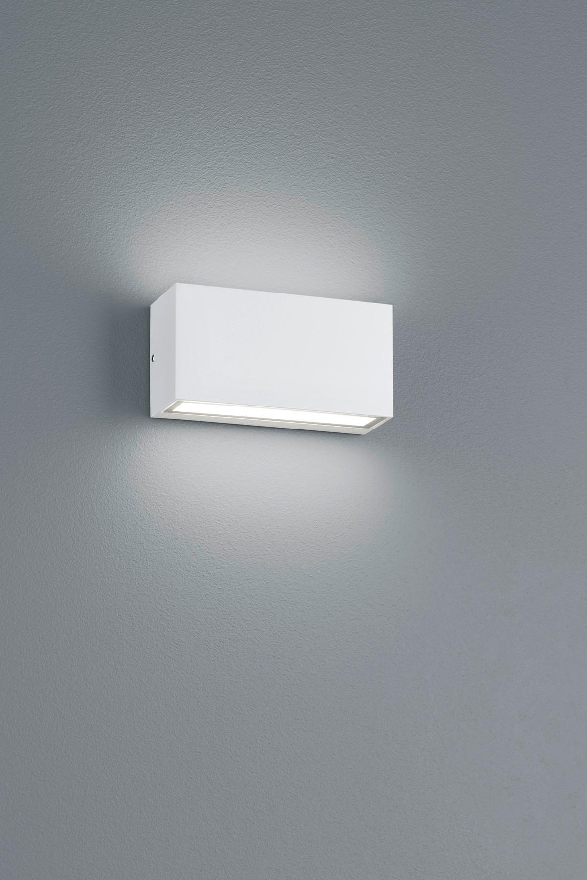 Außenwandleuchte 226960231 Trent - Weiß, Design, Metall (14/5/7cm) - Trio Leuchten