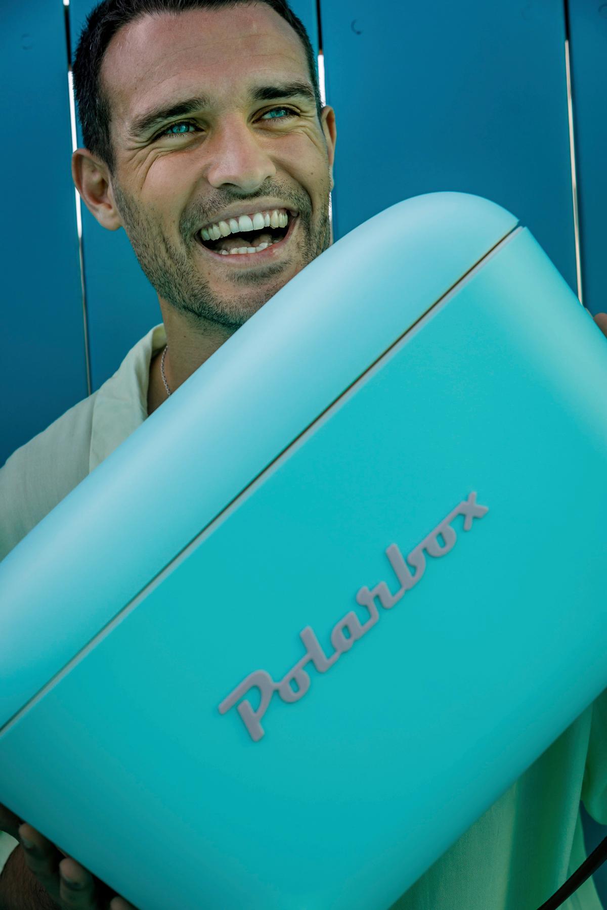 Chladiaca taška objem: 20 L - tyrkysová, Modern, plast (45,1/20,7/30,6cm) - Polarbox