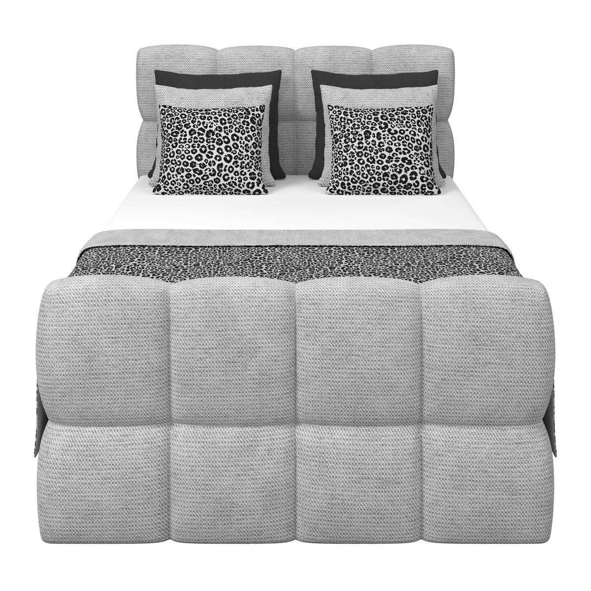 Boxspringbett Brisbane inkl. Bettkasten 120x200 - Hellgrau/Schwarz, Trend, Holz/Holzwerkstoff (120/200cm) - Sembella