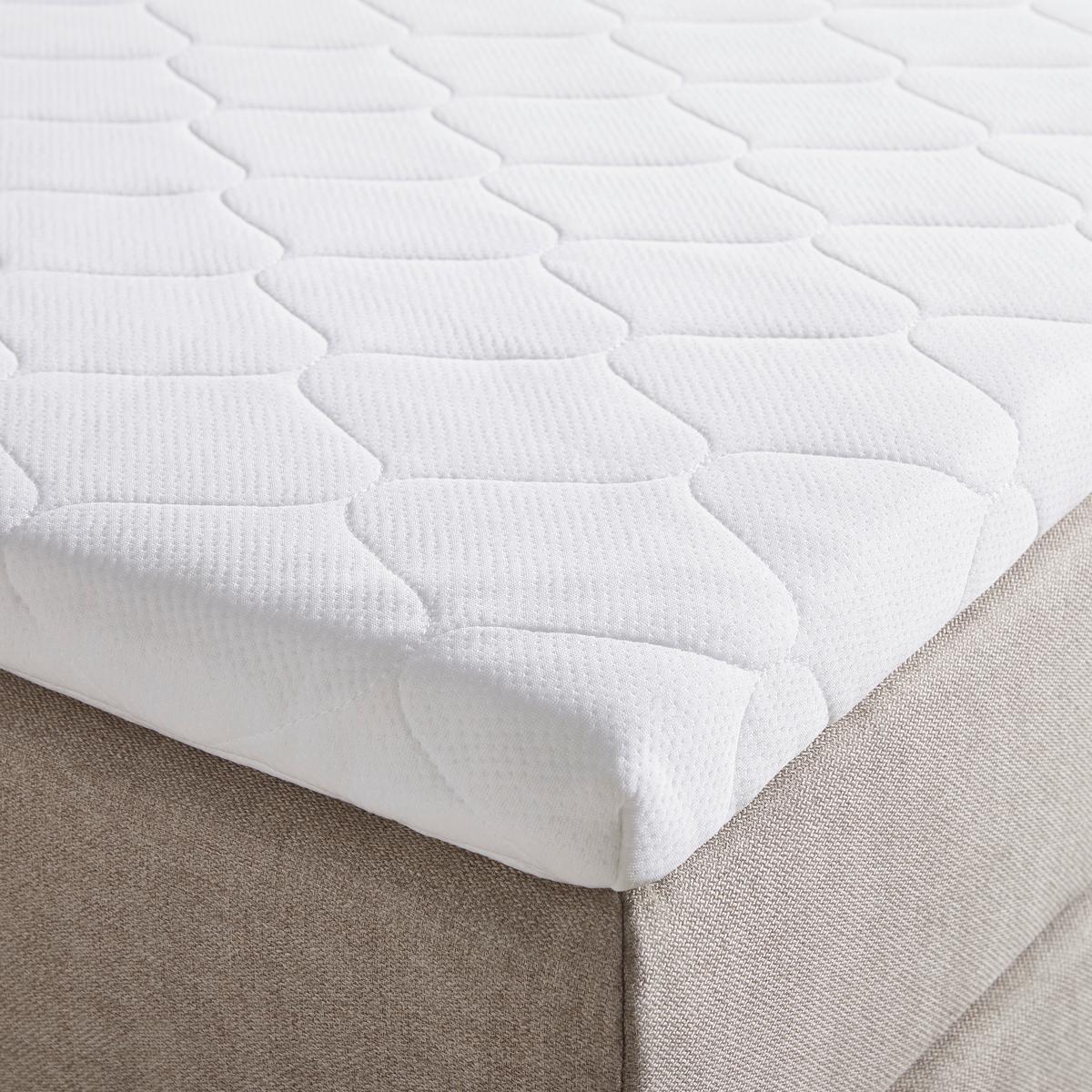 Boxpringová posteľ s toperom, 180x200 cm, béžová - čierna/béžová, Modern, drevo/textil (180/200cm) - Bessagi Home