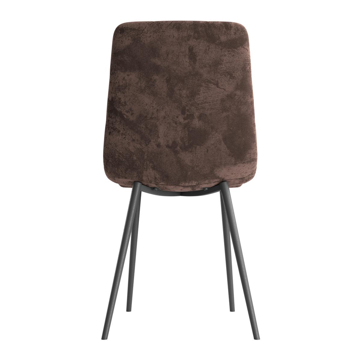 Vierfußstuhl Lech Braun Echtholz Beine - Schwarz/Braun, KONVENTIONELL, Holz/Textil (45/88/55cm)