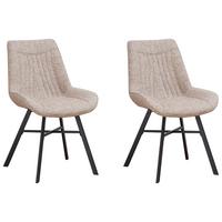 Stuhl-set Samuel - Beige/Schwarz, Design, Textil (53/87/63cm) - MID.YOU