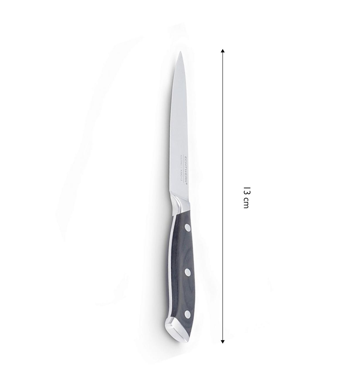 Messerset Echtwerk Edelstahl, 6-Teilig. - Edelstahlfarben/Schwarz, Basics, Metall (24,5/9,5/36,4cm) - Echtwerk