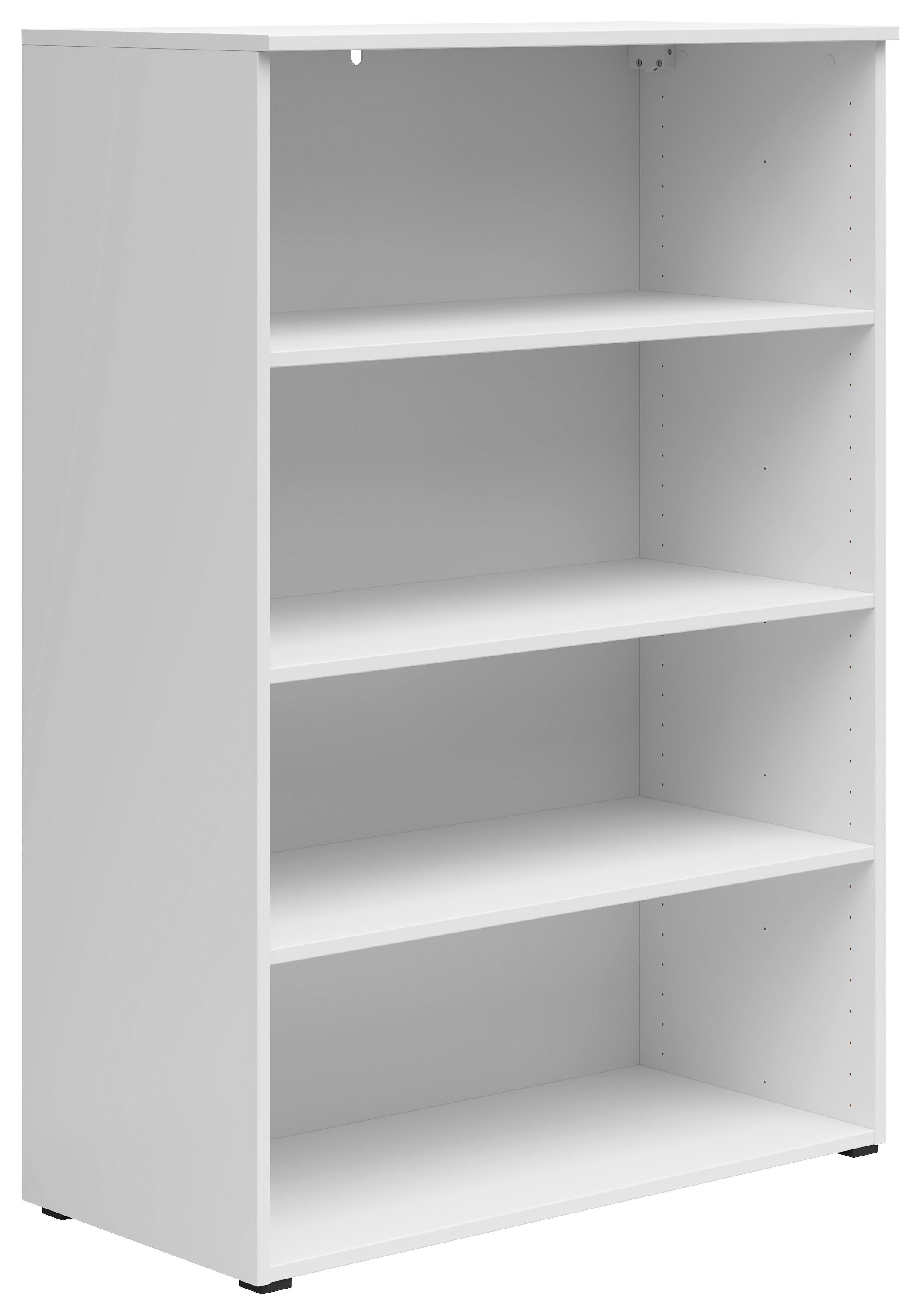 Regál CABINET - bílá/antracitová, Moderní, kompozitní dřevo/plast (80/115/40cm)
