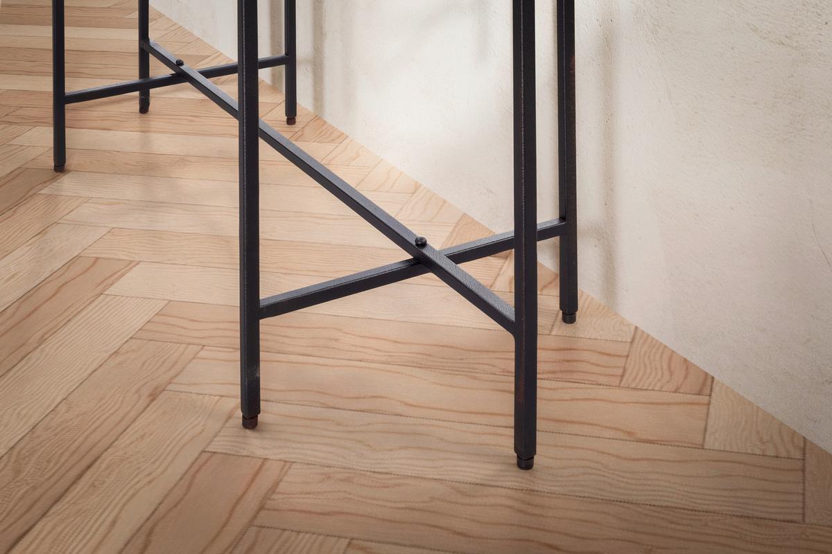 Konsolentisch Schwarz B: 90 cm - Schwarz, Design, Glas/Metall (90/29/85cm) - MID.YOU