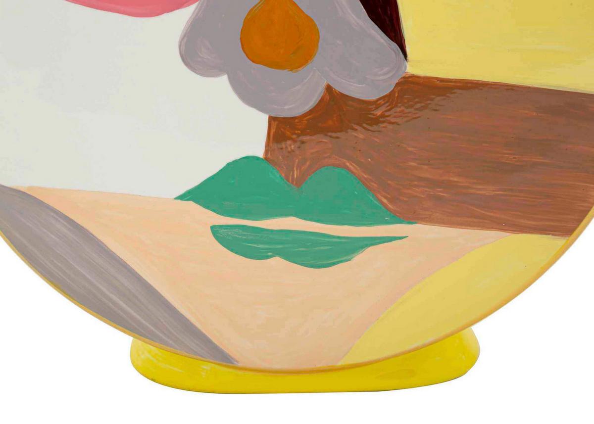 Vase Pot Piccassy Color Round Multicolor B: 23 Cm - Multicolor, Basics, Keramik (23/28/9cm)