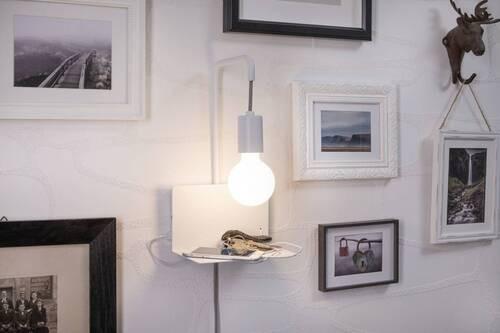 LED-Wandleuchte Calvani 1-Flammig USB-Anschluss - Weiß, Basics, Metall (20/35cm) - Paulmann