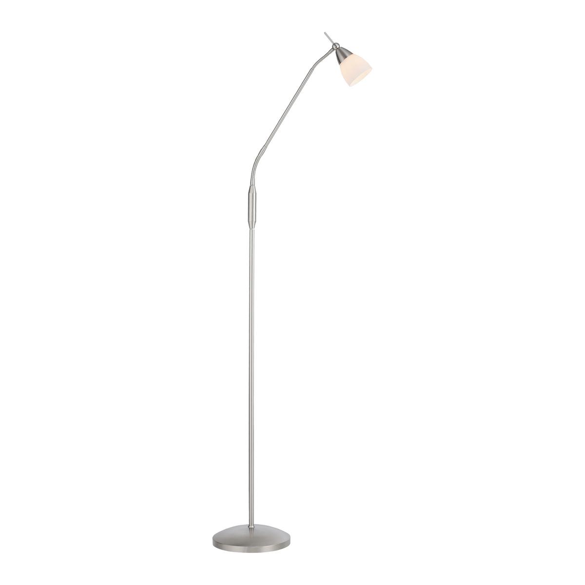 LED-Stehleuchte 400-55 Pino - Edelstahlfarben, Basics, Glas/Metall (74/74/163cm) - Paul Neuhaus