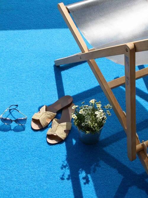 Rasenteppich Tennesse Blau - Blau, Basics, Textil (400/100cm)