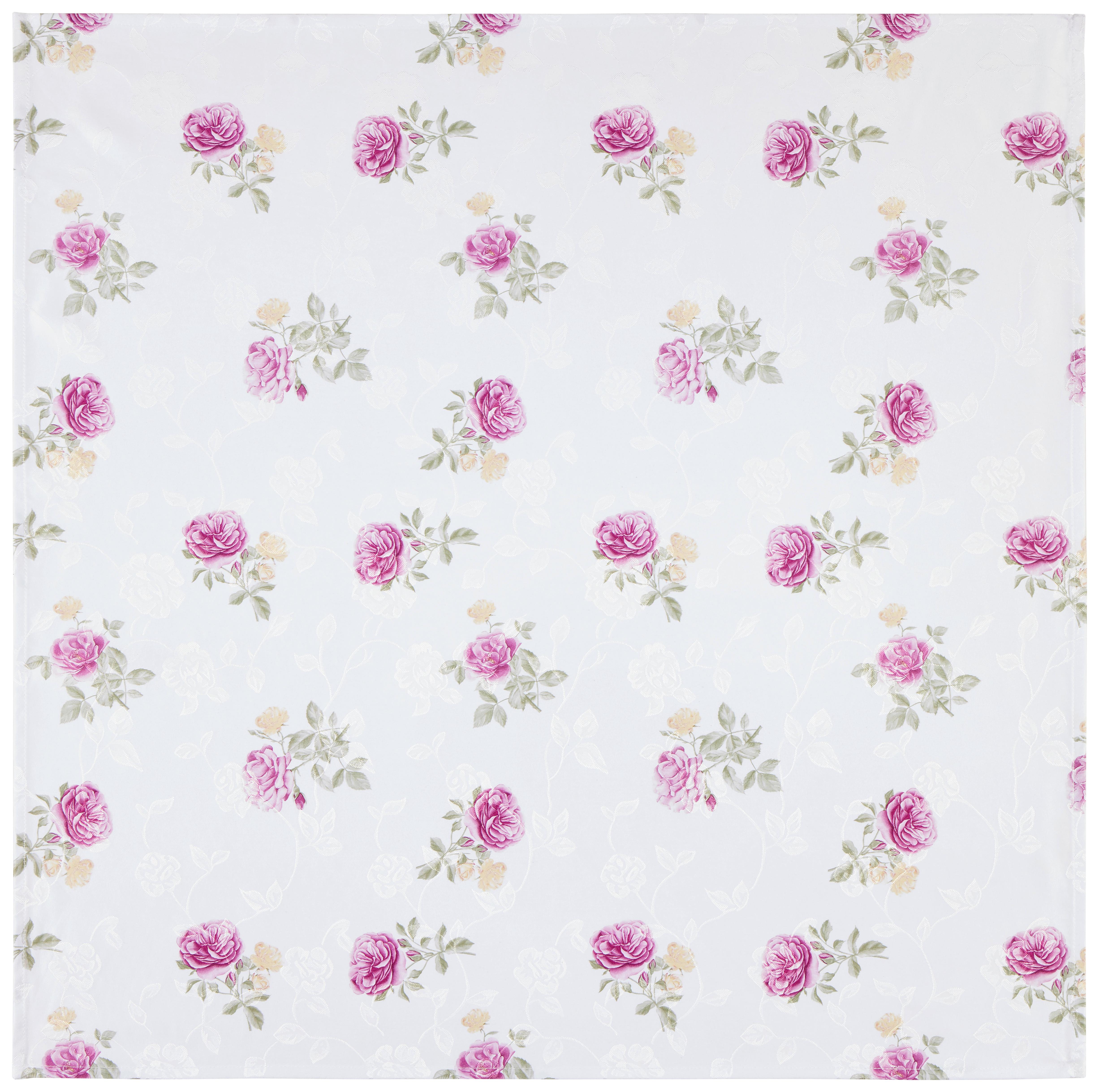 Asztalterítő Laura Kb. 80/80cm - fáradt rózsaszín/fehér, Romantik / Landhaus, textil (80/80cm) - James Wood