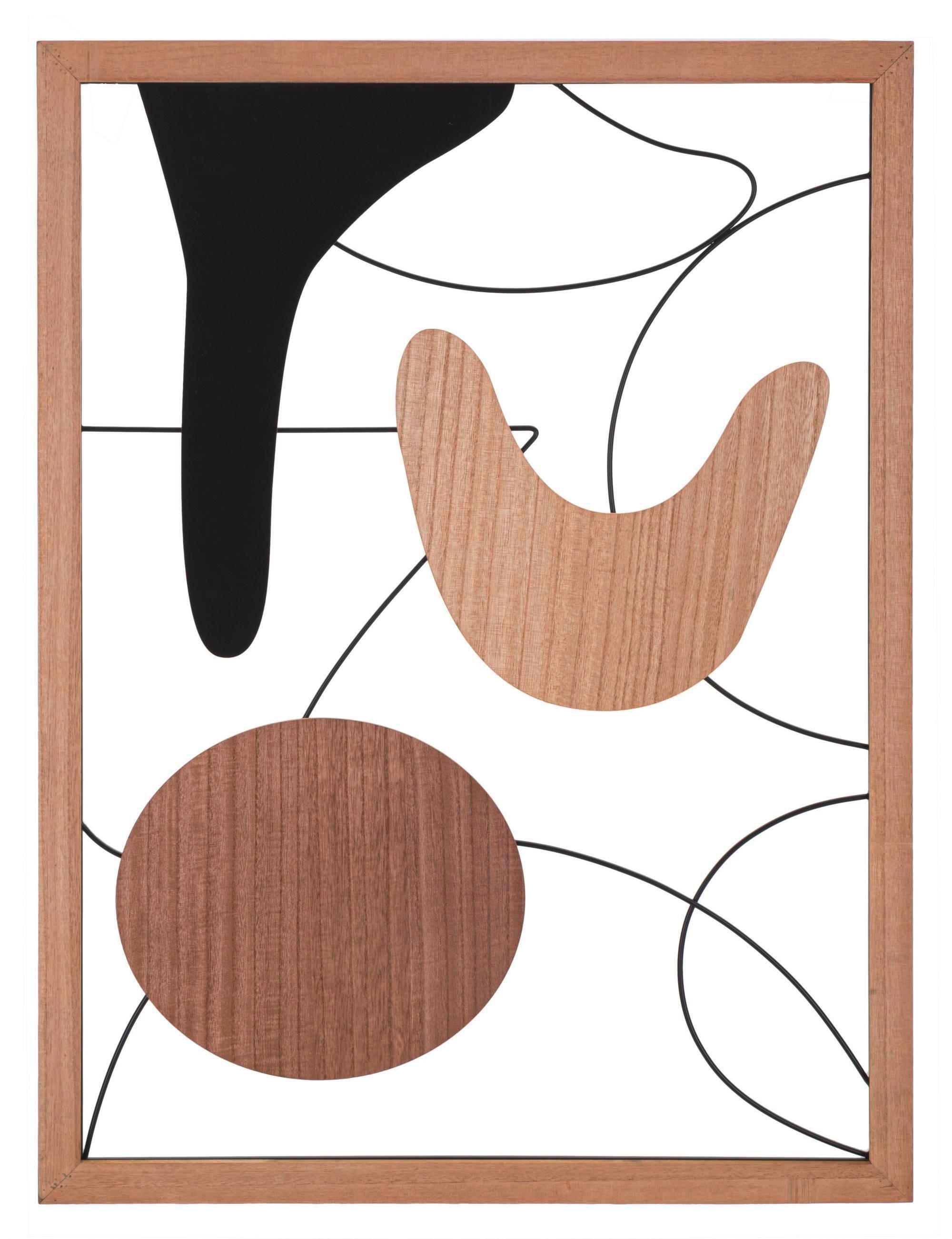 Wanddeko Astroy B Naturfarben, Schwarz B: 60 Cm - Schwarz/Naturfarben, Basics, Holzwerkstoff (60/80/2cm)
