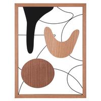 Wanddeko Astroy B Naturfarben, Schwarz B: 60 Cm - Schwarz/Naturfarben, Basics, Holzwerkstoff (60/80/2cm)