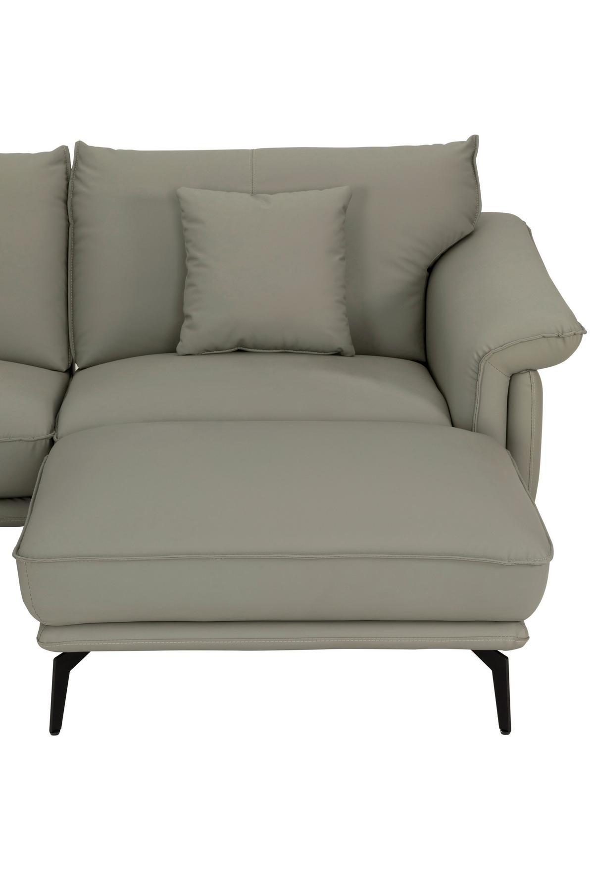 3-Sitzer-Sofa Daniele - Taupe/Schwarz, Design, Textil (289/84/92cm) - MID.YOU