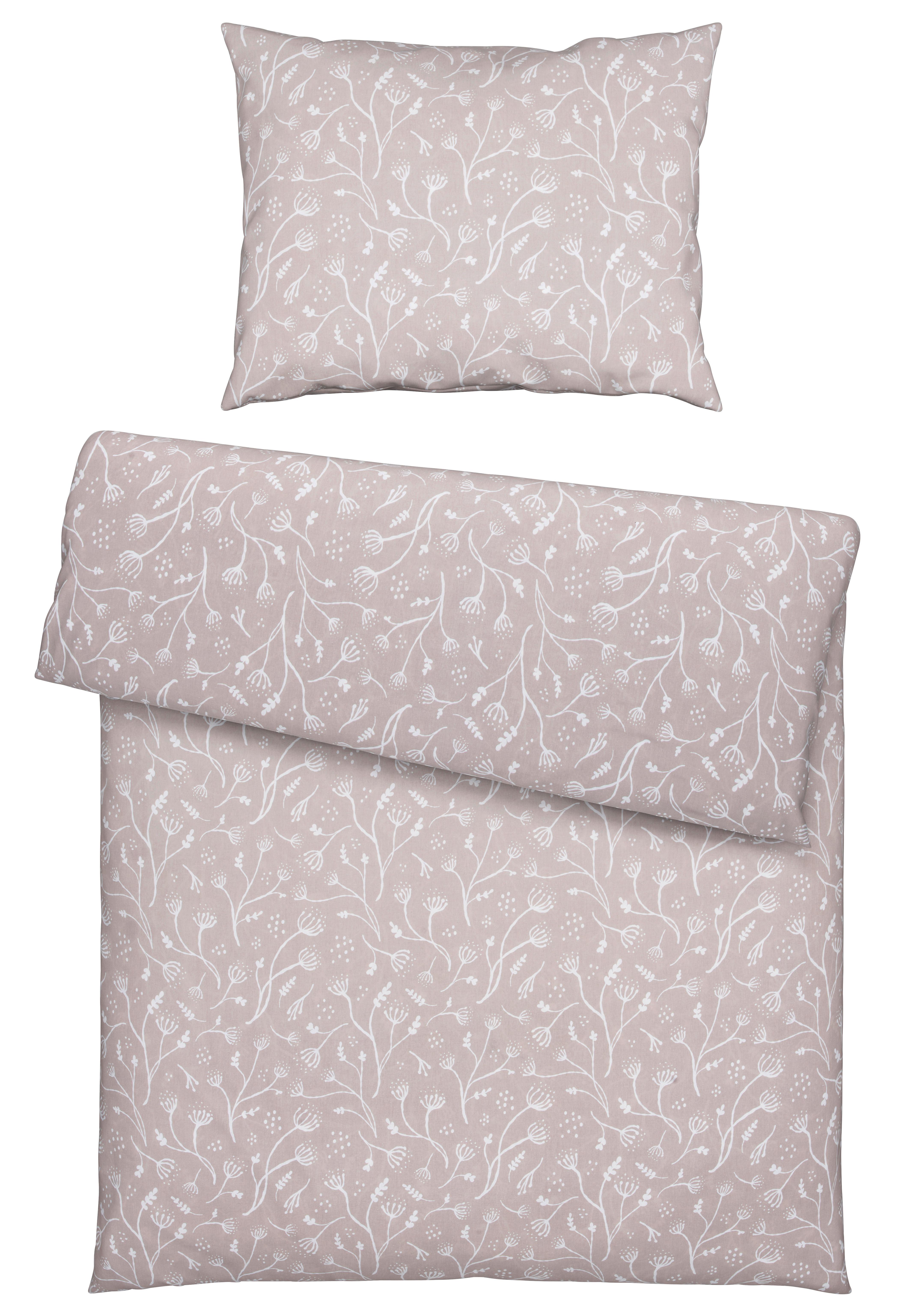 Posteľná bielizeň Frida, 70/90 140/200cm - piesková, Konventionell, textil (140/200cm) - Modern Living