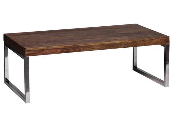 Couchtisch Holz Massiv Guna, Sheeshamfarben B:60cm - Chromfarben/Sheeshamfarben, Design, Holz/Metall (120/60/40cm) - Carryhome Couchtisch Holz Massiv Guna, Sheeshamfarben B:60cm - Chromfarben/Sheeshamfarben, Design, Holz/Metall (120/60/40cm) - Carryhome