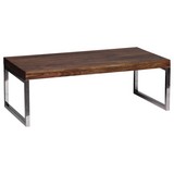 Couchtisch Holz Massiv Guna, Sheeshamfarben B:60cm - Chromfarben/Sheeshamfarben, Design, Holz/Metall (120/60/40cm) - Livetastic