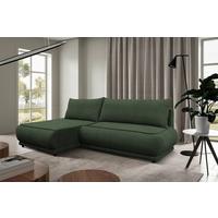 Ecksofa Paros Dunkelgrün 179x277 Cm - Dunkelgrün/Schwarz, Design, Textil (179/277cm) - MID.YOU