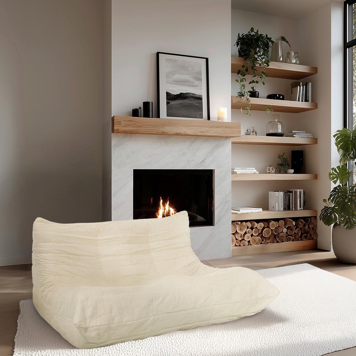 LOUNGESESSEL Sitzolo Beige B: 140cm - Beige, MODERN, Textil (140/72/100cm) - MID.YOU