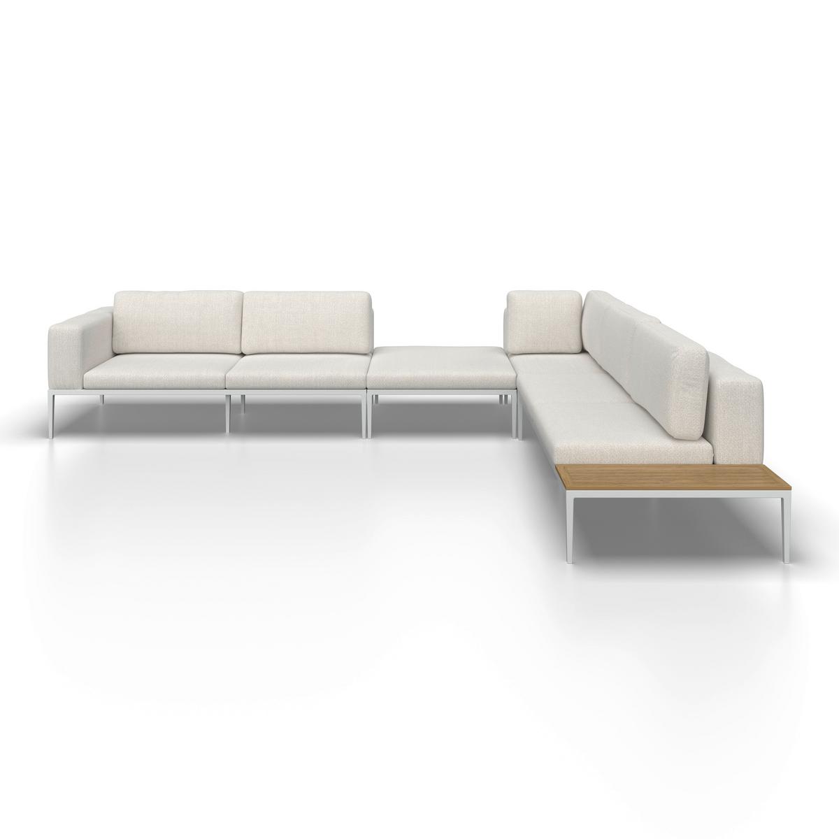 TERASOVÁ SEDACIA SÚPRAVA ÄNNA - krémová/prírodná farba, Modern, kov/textil (270/68/90cm) - Bessagi Garden