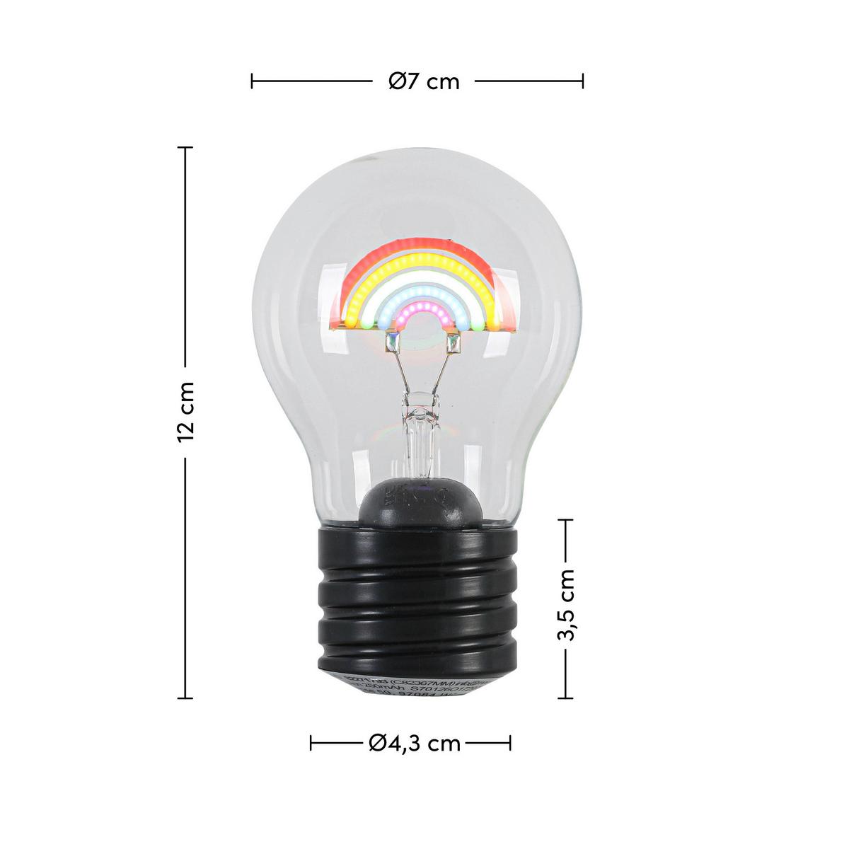 DEKORAČNÍ LED SVÍTIDLO BIRNI - černá/průhledné, Moderní, kov/plast (7/12cm) - Mömax