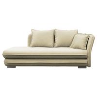 Liege Latte Cremefarben inkl. Bettkasten Ottomane Rechts - Silberfarben/Creme, Design, Textil (224/84-99/107cm) - MID.YOU