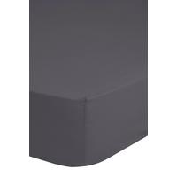 Spannleintuch Satin Anthrazit 180x220 cm Baumwolle - Anthrazit, Basics, Textil (180/220cm) - MID.YOU