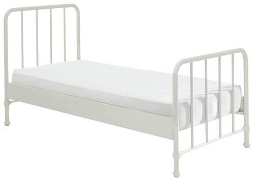 Posteľ pre deti a mládež BRONXX biela matná - biela, Modern, kov/drevo (90/200cm) - MID.YOU