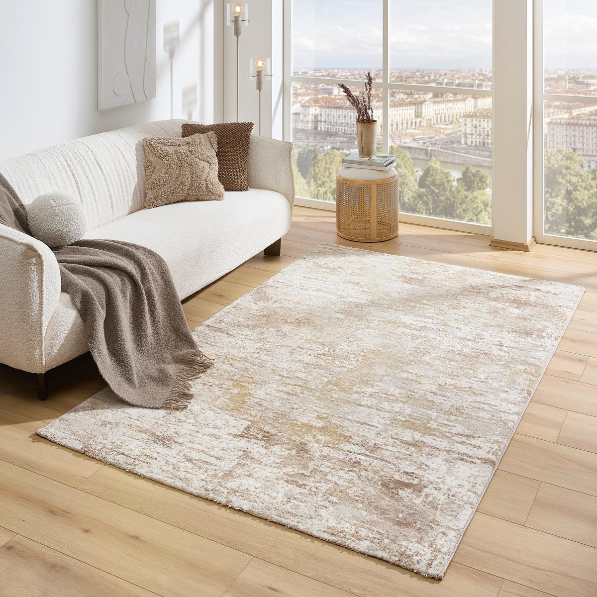 Webteppich Feel-Vintage - Beige/Goldfarben, Design, Textil (120/170cm) - Esprit